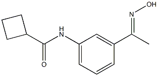 N-{3-[(1E)-N-hydroxyethanimidoyl]phenyl}cyclobutanecarboxamide 구조식 이미지