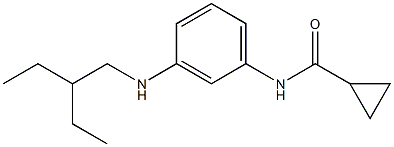 N-{3-[(2-ethylbutyl)amino]phenyl}cyclopropanecarboxamide 구조식 이미지