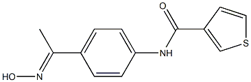 N-{4-[(1E)-N-hydroxyethanimidoyl]phenyl}thiophene-3-carboxamide 구조식 이미지