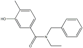 N-benzyl-N-ethyl-3-hydroxy-4-methylbenzamide 구조식 이미지