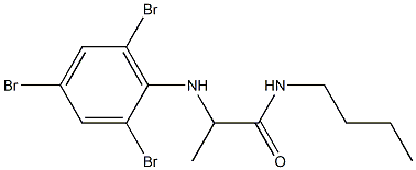 N-butyl-2-[(2,4,6-tribromophenyl)amino]propanamide 구조식 이미지