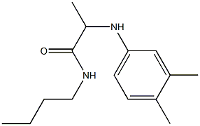 N-butyl-2-[(3,4-dimethylphenyl)amino]propanamide Structure