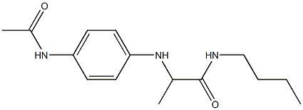 N-butyl-2-[(4-acetamidophenyl)amino]propanamide Structure