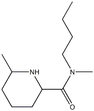 N-butyl-N,6-dimethylpiperidine-2-carboxamide 구조식 이미지