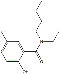 N-butyl-N-ethyl-2-hydroxy-5-methylbenzamide 구조식 이미지