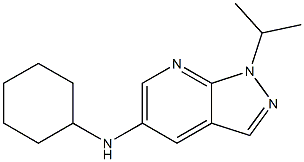 N-cyclohexyl-1-(propan-2-yl)-1H-pyrazolo[3,4-b]pyridin-5-amine Structure