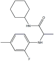 N-cyclohexyl-2-[(2-fluoro-4-methylphenyl)amino]propanamide Structure