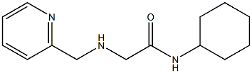 N-cyclohexyl-2-[(pyridin-2-ylmethyl)amino]acetamide 구조식 이미지