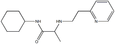 N-cyclohexyl-2-{[2-(pyridin-2-yl)ethyl]amino}propanamide 구조식 이미지