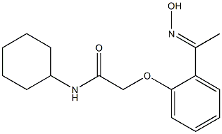 N-cyclohexyl-2-{2-[1-(hydroxyimino)ethyl]phenoxy}acetamide 구조식 이미지