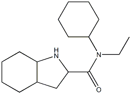 N-cyclohexyl-N-ethyl-octahydro-1H-indole-2-carboxamide 구조식 이미지