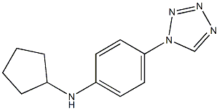 N-cyclopentyl-4-(1H-1,2,3,4-tetrazol-1-yl)aniline 구조식 이미지