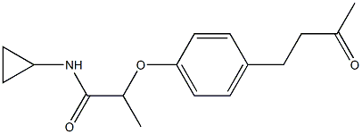 N-cyclopropyl-2-[4-(3-oxobutyl)phenoxy]propanamide Structure