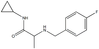 N-cyclopropyl-2-{[(4-fluorophenyl)methyl]amino}propanamide 구조식 이미지