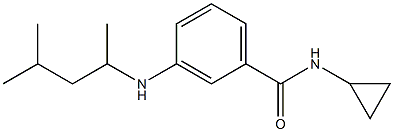 N-cyclopropyl-3-[(4-methylpentan-2-yl)amino]benzamide 구조식 이미지