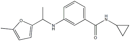 N-cyclopropyl-3-{[1-(5-methylfuran-2-yl)ethyl]amino}benzamide Structure