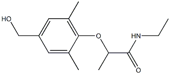 N-ethyl-2-[4-(hydroxymethyl)-2,6-dimethylphenoxy]propanamide 구조식 이미지