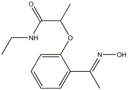 N-ethyl-2-{2-[1-(hydroxyimino)ethyl]phenoxy}propanamide 구조식 이미지