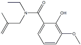 N-ethyl-2-hydroxy-3-methoxy-N-(2-methylprop-2-en-1-yl)benzamide 구조식 이미지