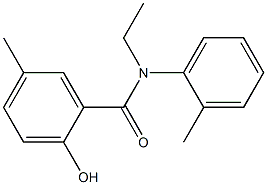 N-ethyl-2-hydroxy-5-methyl-N-(2-methylphenyl)benzamide 구조식 이미지