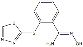 N'-hydroxy-2-(1,3,4-thiadiazol-2-ylsulfanyl)benzene-1-carboximidamide Structure