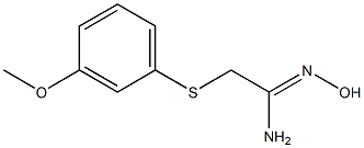 N'-hydroxy-2-[(3-methoxyphenyl)sulfanyl]ethanimidamide 구조식 이미지