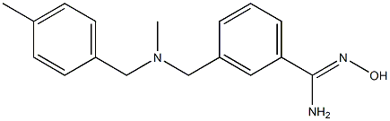 N'-hydroxy-3-({methyl[(4-methylphenyl)methyl]amino}methyl)benzene-1-carboximidamide 구조식 이미지