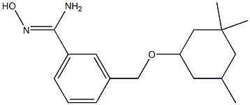 N'-hydroxy-3-{[(3,3,5-trimethylcyclohexyl)oxy]methyl}benzene-1-carboximidamide 구조식 이미지