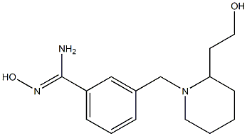 N'-hydroxy-3-{[2-(2-hydroxyethyl)piperidin-1-yl]methyl}benzenecarboximidamide Structure