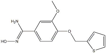 N'-hydroxy-3-methoxy-4-(thien-2-ylmethoxy)benzenecarboximidamide 구조식 이미지