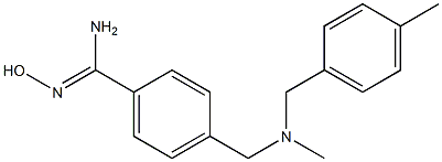 N'-hydroxy-4-({methyl[(4-methylphenyl)methyl]amino}methyl)benzene-1-carboximidamide 구조식 이미지