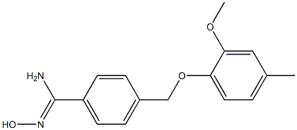 N'-hydroxy-4-[(2-methoxy-4-methylphenoxy)methyl]benzenecarboximidamide 구조식 이미지