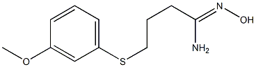 N'-hydroxy-4-[(3-methoxyphenyl)sulfanyl]butanimidamide 구조식 이미지