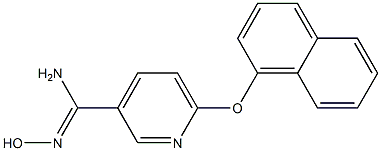 N'-hydroxy-6-(1-naphthyloxy)pyridine-3-carboximidamide Structure