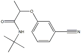 N-tert-butyl-2-(3-cyanophenoxy)propanamide 구조식 이미지