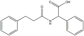 phenyl[(3-phenylpropanoyl)amino]acetic acid Structure