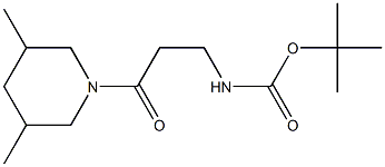 tert-butyl 3-(3,5-dimethylpiperidin-1-yl)-3-oxopropylcarbamate 구조식 이미지