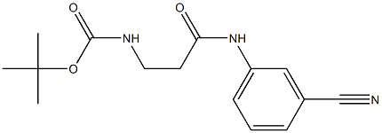 tert-butyl 3-[(3-cyanophenyl)amino]-3-oxopropylcarbamate 구조식 이미지