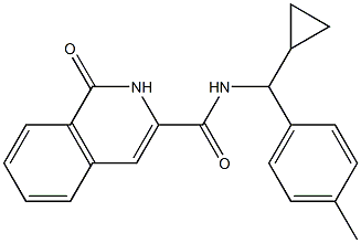 3-Isoquinolinecarboxamide,  N-[cyclopropyl(4-methylphenyl)methyl]-1,2-dihydro-1-oxo- Structure