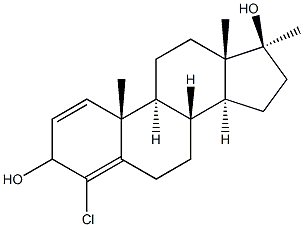 4-Chloro-17a-methyl-1,4-androstadiene-3,17-diol 구조식 이미지