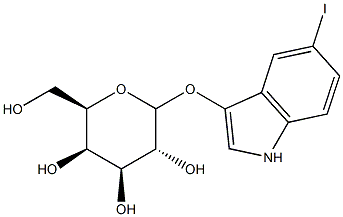 5-Iodo-3-indolyl--D-galactopyranoside 구조식 이미지