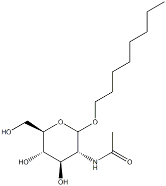 Octyl 2-Acetamido-2-Deoxy--D-Glucopyranoside 구조식 이미지