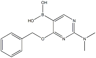 4-Benzyloxy-2-(N,N-dimethylamino)pyrimidine-5-boronic acid Structure