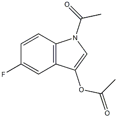Acetic  acid  1-acetyl-5-fluoro-1H-indol-3-yl  ester Structure