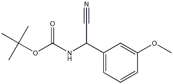 [Cyano-(3-methoxy-phenyl)-methyl]-carbamic acid tert-butyl ester Structure