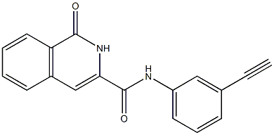 3-Isoquinolinecarboxamide,  N-(3-ethynylphenyl)-1,2-dihydro-1-oxo- Structure