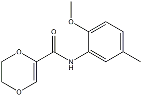 1,4-Dioxin-2-carboxamide,  5,6-dihydro-N-(2-methoxy-5-methylphenyl)- 구조식 이미지