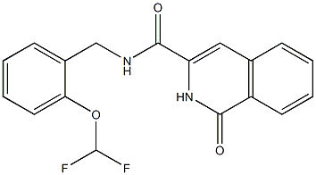 3-Isoquinolinecarboxamide,  N-[[2-(difluoromethoxy)phenyl]methyl]-1,2-dihydro-1-oxo- 구조식 이미지