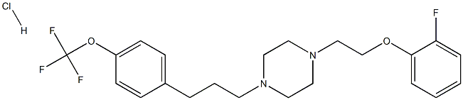 1-(2-(2-fluorophenoxy)ethyl)-4-(3-(4-(trifluoromethoxy)phenyl)propyl)piperazine hydrochloride Structure