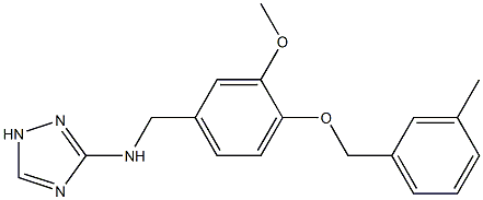 N-{3-methoxy-4-[(3-methylbenzyl)oxy]benzyl}-N-(1H-1,2,4-triazol-3-yl)amine Structure